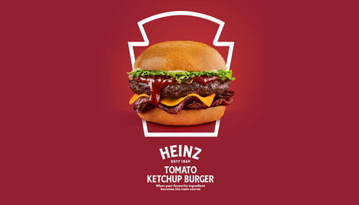 heinz tomato ketchup burger