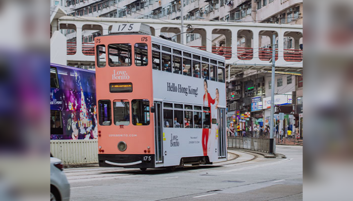 Fashion brand Love, Bonito takes over HK trams to celebrate new local online experience
