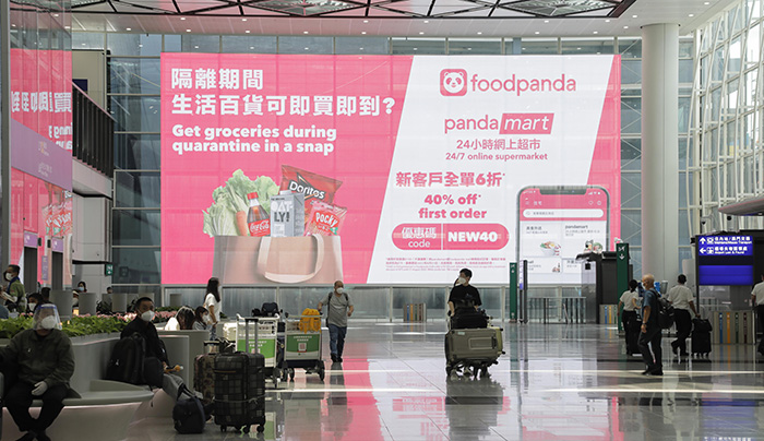 foodpanda HK to be the first brand featured on JCDecaux’s OOH screens at HKIA