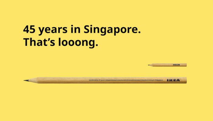 IKEA Singapore adds more centimetres to brand’s iconic pencil to celebrate 45th year