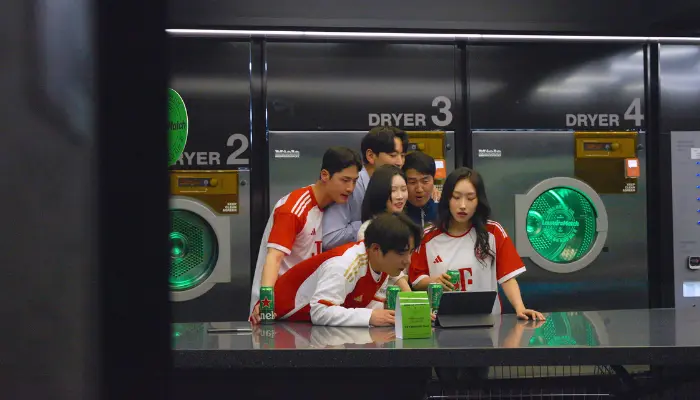 Heineken turns laundromats into 24-hour sports bars in latest campaign for football fans