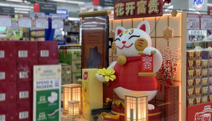 Yeo ushers Lunar New Year in with limited-edition ‘Fortune Cat’ packaging, installations