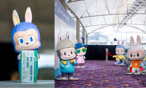 LABUBU x HKIA コラボ　限定フィギュア HKIA debuts world's largest 'THE MONSTERS' art installation