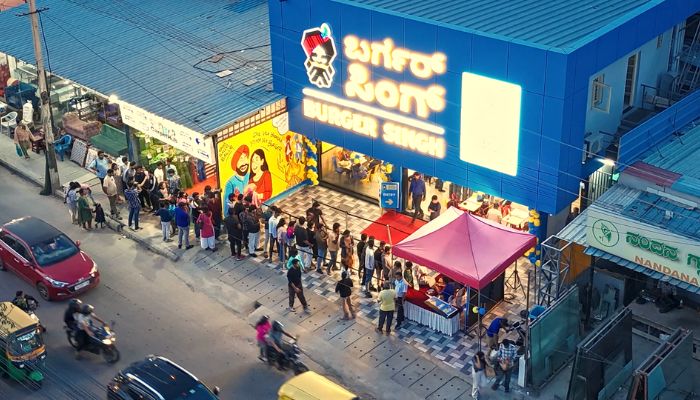Burger Singh launch campaign in Bengaluru