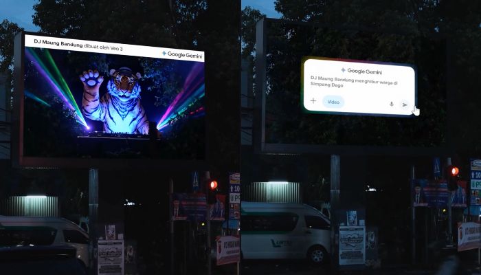 Google Gemini see through billboard