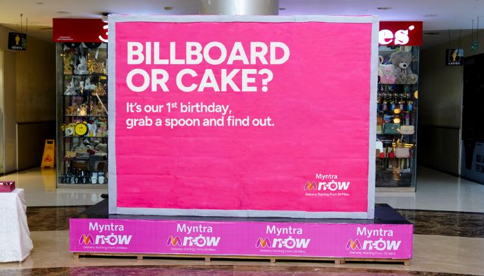 Myntra M-Now, Sociowash edible billboard activation