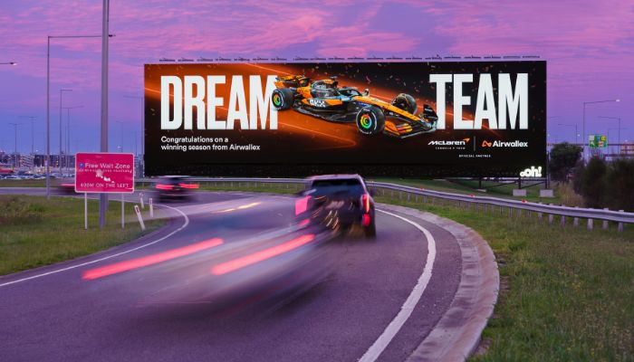 Airwallex launches AU-wide OOH screen takeover to mark Lando Norris’ F1 title win