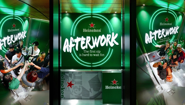 Heineken Singapore Lift Pop-Up Bar