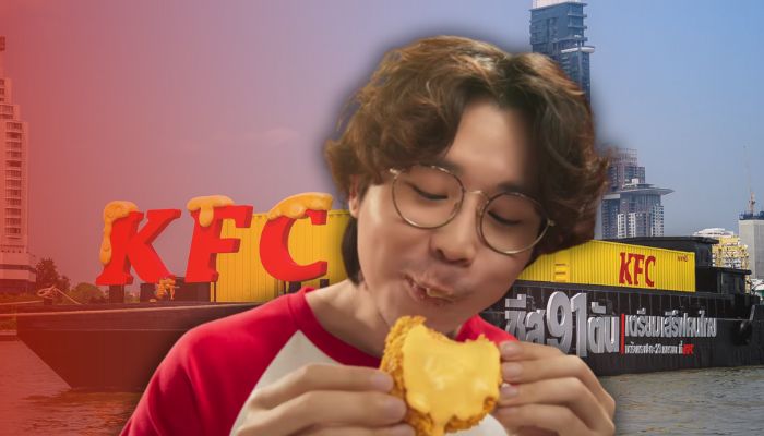 KFC thailand cheesy stunt for cheesy lava